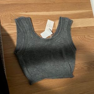 Knit cropped tank